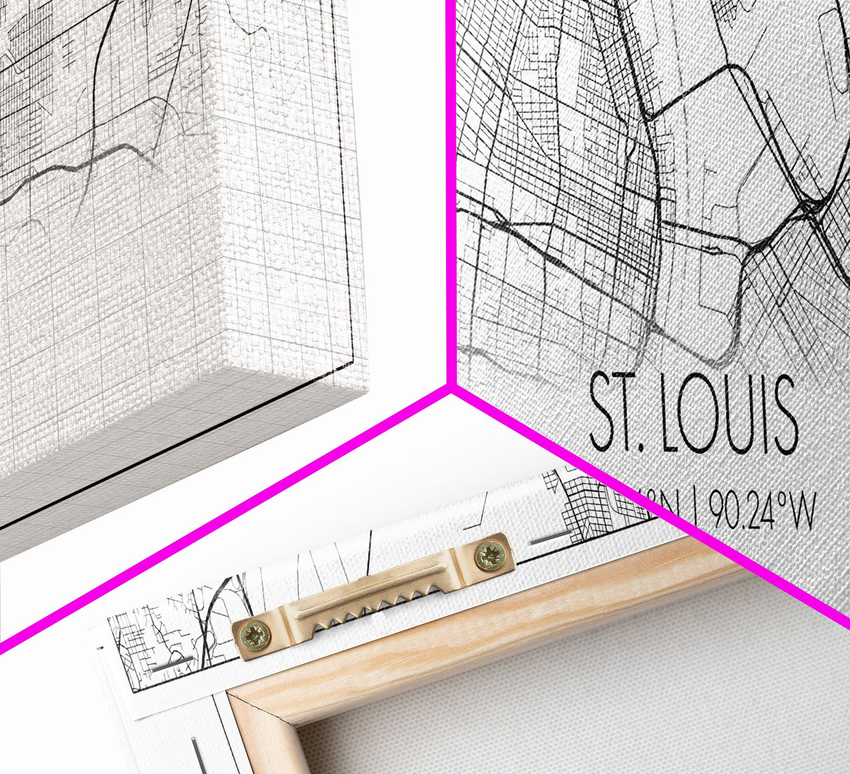 Panoramic St Louis City Map, Missouri Art, Map Print, Minimalist Wall Art, Canvas Art, Housewarming Gift, Street Map Art, Closing Gift