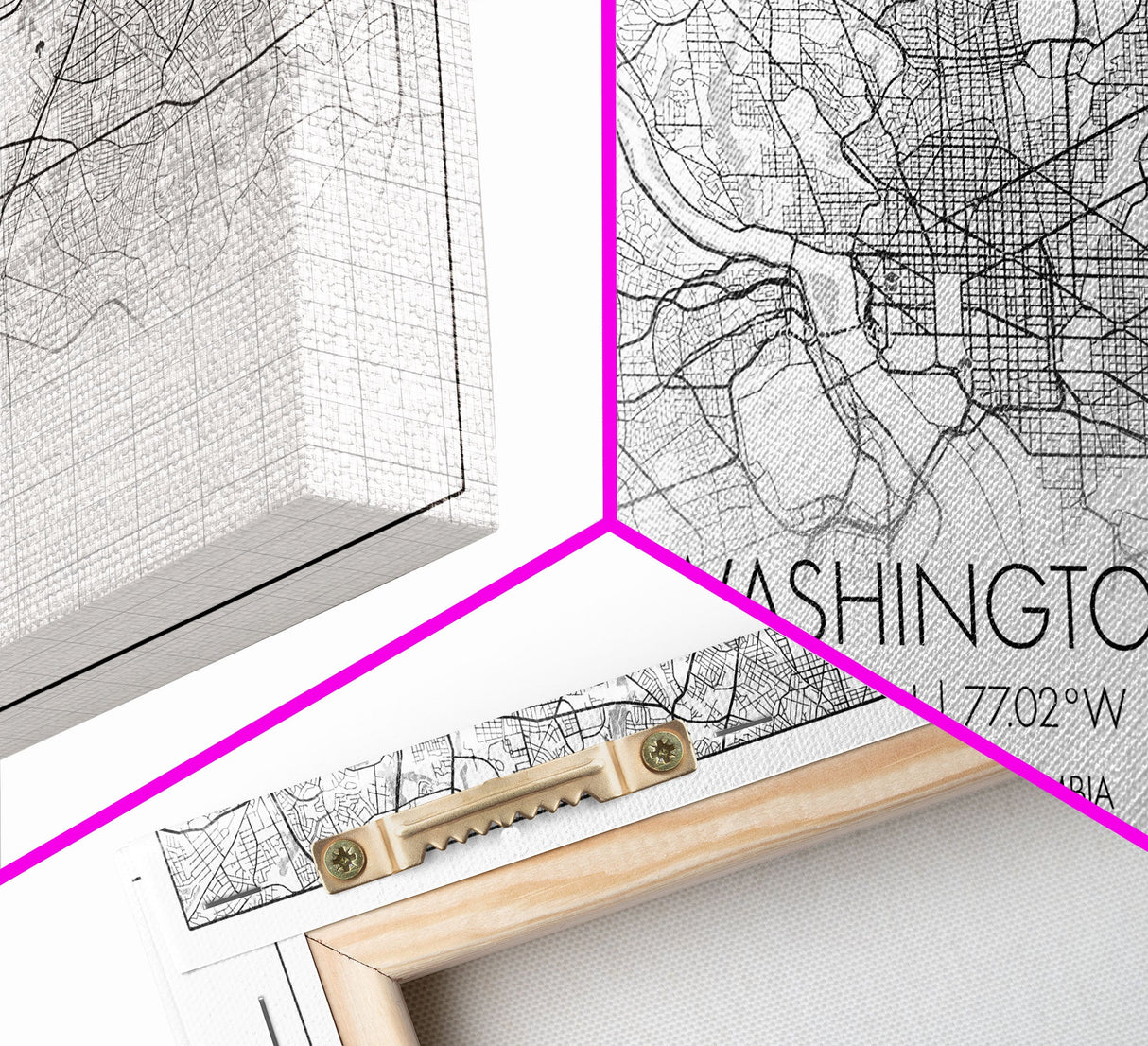 Washington City Map, District Of Columbia Art, Map Print, Modern Wall Art, Wall Art, Canvas Art, Home Décor Prints, Indie Room Décor