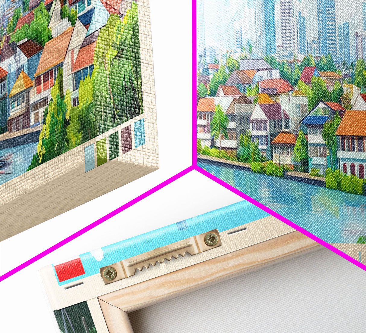 Bekasi, Indonesia Travel Poster Panoramic Canvas Print, Bekasi, Indonesia Painting, Indonesia Art, Bekasi Travel Art, Guest Room Painting