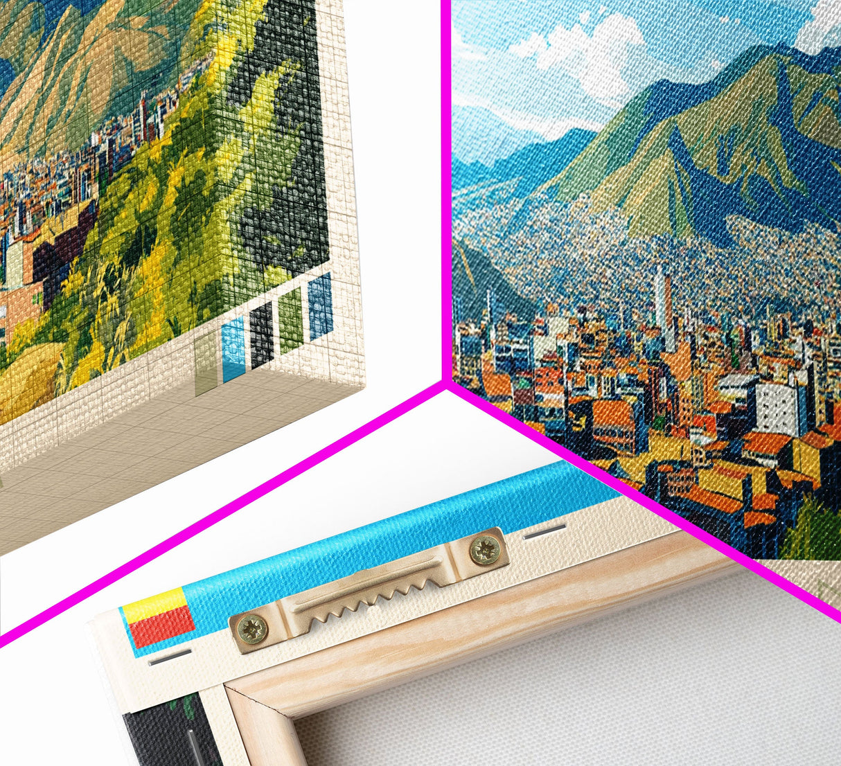 Cochabamba, Bolivia Panoramic Travel Poster Canvas Print, Cochabamba, Bolivia Painting, Bolivia Art, Cochabamba Travel Art, Living Room Painting