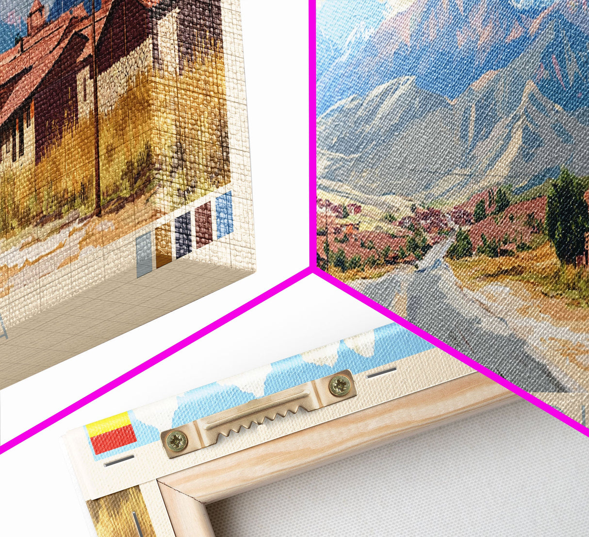 Colcapirhua, Bolivia Travel Poster Panoramic Canvas Print, Colcapirhua, Bolivia Painting, Bolivia Art, Colcapirhua Travel Art, Guest Room Painting