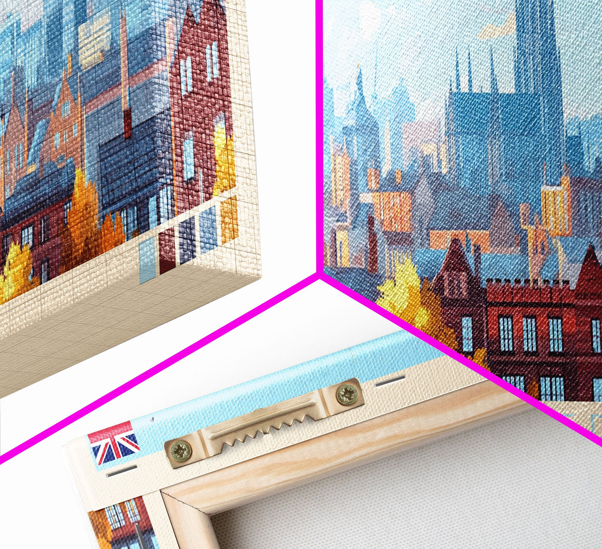 Coventry, England Travel Poster Panoramic Canvas Print, Coventry, England Painting, England Art, Coventry Travel Art, Guest Room Painting