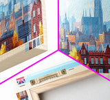 Coventry, England Travel Poster Panoramic Canvas Print, Coventry, England Painting, England Art, Coventry Travel Art, Guest Room Painting