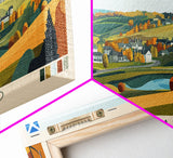 Cumbernauld, Scotland Panoramic Travel Poster Canvas Print, Cumbernauld, Scotland Painting, Scotland Art, Cumbernauld Travel Art, Guest Room Painting