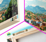 Dire Dawa, Ethiopia Travel Poster Panoramic Canvas Print, Dire Dawa, Ethiopia Painting, Ethiopia Art, Dire Dawa Travel Art, Guest Room Painting