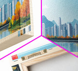 Panoramic Travel Poster Dongguan, China Canvas Print, Dongguan, China Painting, China Art, Dongguan Travel Art, Guest Room Painting