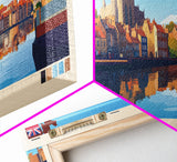 Ely, England Travel Poster Panoramic Canvas Print, Ely, England Painting, England Art, Ely Travel Art, Guest Room Painting