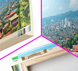 Freetown, Sierra Leone Panoramic Travel Poster Canvas Print, Freetown, Sierra Leone Painting, Sierra Leone Art, Freetown Travel Art, Guest Room Painting