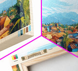 Garoua, Cameroon Travel Poster Panoramic Canvas Print, Garoua, Cameroon Painting, Cameroon Art, Garoua Travel Art, Guest Room Painting