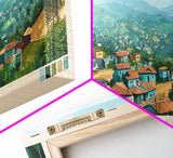 Kisangani, Congo Panoramic Travel Poster Canvas Print, Kisangani, Congo Painting, Congo Art, Kisangani Panoramic Travel Art, Travel Painting