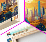 Nairobi, Kenya Panoramic Travel Poster Canvas Print, Nairobi, Kenya Painting, Kenya Art, Nairobi Travel Art, Living Room Painting