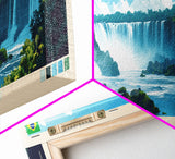 Nova Iguacu, Brazil Panoramic Travel Poster Canvas Print, Nova Iguacu, Brazil Painting, Brazil Art, Nova Iguacu Travel Art, Guest Room Painting