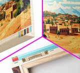 Ouahigouya, Burkina Faso Panoramic Travel Poster Canvas Print, Ouahigouya, Burkina Faso Painting, Burkina Faso Art, Ouahigouya Travel Art, Guest Room Painting