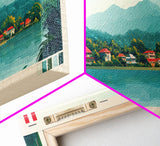 Pucallpa, Peru Travel Poster Panoramic Canvas Print, Pucallpa, Peru Painting, Peru Art, Pucallpa Travel Art, Guest Room Painting