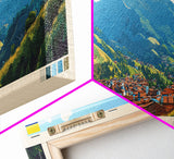 Soacha, Colombia Panoramic Travel Poster Canvas Print, Soacha, Colombia Painting, Colombia Art, Soacha Travel Art, Guest Room Painting