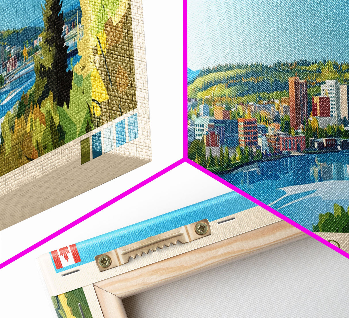 Sudbury, Canada Travel Poster Panoramic Canvas Print, Sudbury, Canada Painting, Canada Art, Sudbury Travel Art, Guest Room Painting