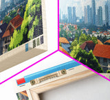 Panoramic Travel Poster Tangerang, Indonesia Canvas Print, Tangerang, Indonesia Painting, Indonesia Art, Tangerang Travel Art, Guest Room Painting