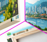 Teresina, Brazil Travel Poster Panoramic Canvas Print, Teresina, Brazil Painting, Brazil Art, Teresina Travel Art, Guest Room Painting