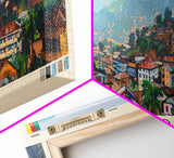 Bamenda, Cameroon Panoramic Canvas Print, Bamenda, Cameroon Painting, Cameroon Art, Bamenda Travel Poster, Travel Art, Vacation Gift