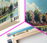 Colchester, England Panoramic Canvas Print, Colchester, England Painting, England Art, Colchester Travel Poster, Travel Art, Guest Room Painting