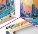 Dar es Salaam, Tanzania Panoramic Canvas Print, Dar es Salaam, Tanzania Painting, Tanzania Art, Dar es Salaam Travel Poster, Travel Art, Living Room Painting