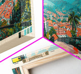 Envigado, Colombia Panoramic Canvas Print, Envigado, Colombia Painting, Colombia Art, Envigado Travel Poster, Travel Art, Guest Room Painting