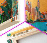 Macao, Macao Panoramic Canvas Print, Macao, Macao Painting, Macao Art, Macao Travel Poster, Travel Art, Living Room Painting