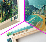 Natal, Brazil Panoramic Canvas Print, Natal, Brazil Painting, Brazil Art, Natal Travel Poster, Travel Art, Guest Room Painting