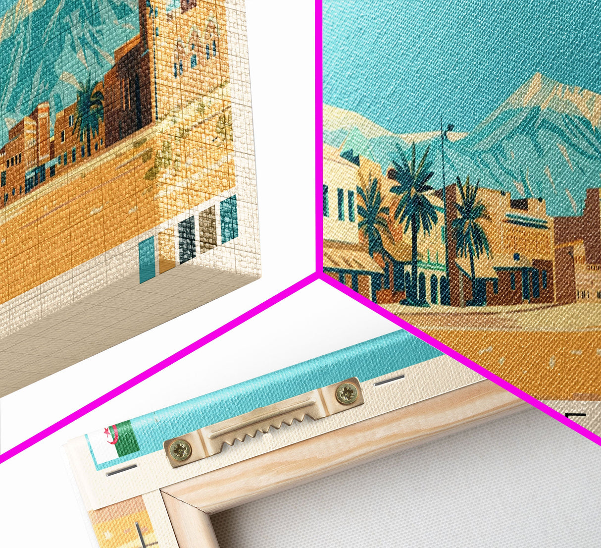 Tlemcen, Algeria Panoramic Canvas Print, Tlemcen, Algeria Painting, Algeria Art, Tlemcen Travel Poster, Travel Art, Housewarming Gift