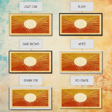 Abstract Midcentury Modern Sunburst, Canvas Print, Art Deco Style wall art, sun with sun rays, sun burst, boho style, ready to hang