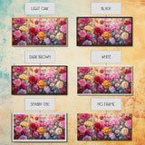 Roses Wall Art, Flowers Wall Print, Vibrant Wall Art, Panoramic Art, Wall Art, Canvas Art, Landscape Art, Birthday Gift, Farmhouse Wall Art