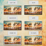 Desert Landscape, Palm Tree Wall Art, Sunset Wall Print, Panoramic Art, Wall Art, Canvas Art, Landscape Art, Thank You Gift, Home Décor