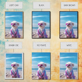 CShih Tzu In Beach Sunglasses Wall Print, Dog Décor, Dog Print, Dog Portrait, Framed Wall Art, Framed Canvas, Wall Print, Wall Canvas