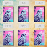 Wildlife Art, White Owl Wall Print, Animal Art Print, Pink Art, Bird Wall Art, Framed Wall Art, Framed Canvas, Wall Print, Wall Canvas