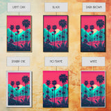 California Desert Art, Retro / Vaporwave / Synthwave 80s Vibes 3 Piece Canvas Prints, Game Room Art, Living Room / Bed Room Retro Decor