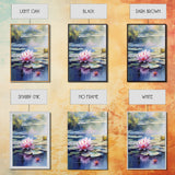 Lake Wall Art, Water Lily Art, Lotus Wall Print, Canvas Print, Wall Art, 3 Piece Wall Art, Home Wall Decor, Country Home Decor, Ranch Decor