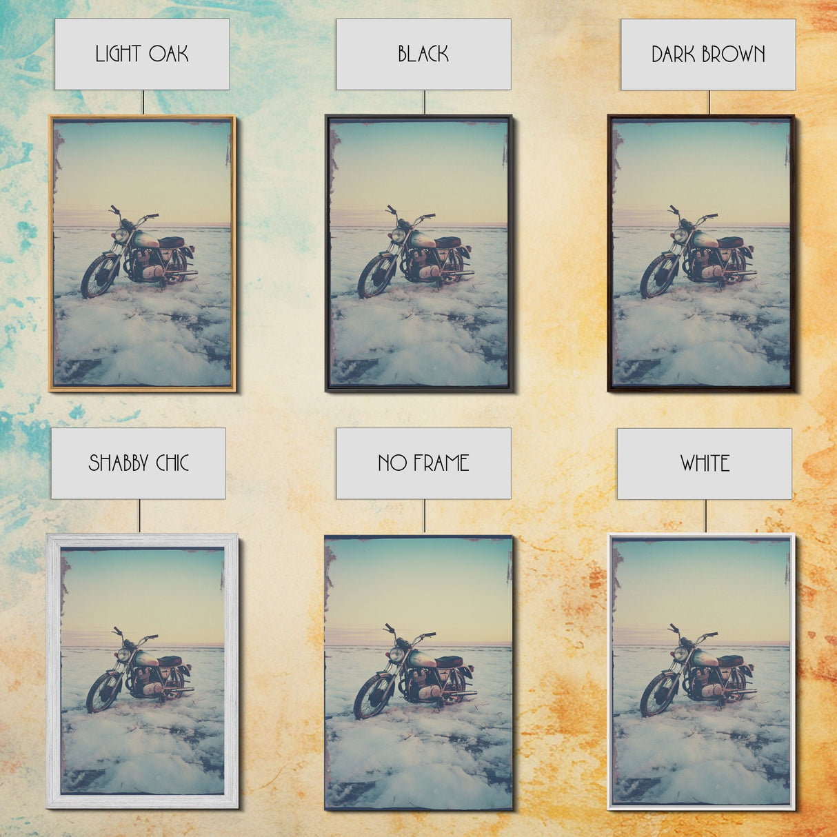 Motorcycle Wall Art, Beach Wall Art, Minimalist Canvas Print, Wall Hanging, Portrait Art, Moving Gift, Rustic Wall Decor, Bedroom Prints