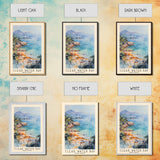 Clear Water Bay, Hong Kong Watercolor Beach Print, Vacation Gift, Hong Kong Wall Art, Framed Canvas Print, Framed Beach Painting