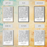 Copenhagen Street Map, Denmark Map, Europe City Map Art, Minimalist Art, Wall Art, Canvas Print, Travel Wall Art, Pilots Gift. Home Décor