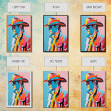 Pop Art Cowboy with Sunglasses - Framed Canvas Print, Bright Western Art, Contemporary Cowboy Wall Art for Bedroom Decor