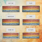 Abstract Ocean Horizon Wall Art, Colorful Abstract, Framed Abstract Print Art, Sunset, Sea, Vibrant Art, Panoramic, Wall Art, Canvas Print