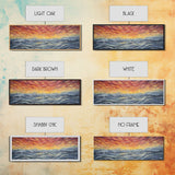 Abstract Sea Horizon Wall Art, Vibrant Abstract, Framed Print Art, Sunset, Ocean, Textured Abstract Panoramic, Wall Art, Canvas Print