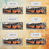 Old Burned Down Orange Bus, Abandoned Bus, Wall Decor, Bus Wreckage Canvas Art Print, Panoramic, Wall Art, Canvas Print