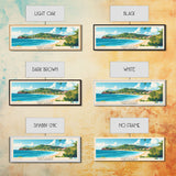 Antigua, Antigua and Barbuda Panoramic Print, Vacation Gift, Antigua and Barbuda Wall Art, Beach Painting, Beach Decor, Large Wall Art, Wood Frame Art