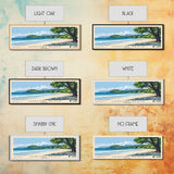 Conchal Beach, Costa Rica Panoramic Print, Vacation Gift, Costa Rica Wall Art, Beach Painting, Beach Decor, Large Wall Art, Wood Frame Art