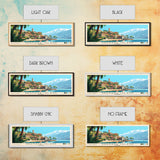 Granada Island, Granada Panoramic Beach Print, Vacation Gift, Granada Wall Art, Beach Painting, Beach Decor, Beach Painting