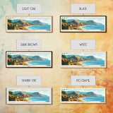 Lobitos, Peru Panoramic Print, Vacation Gift, Peru Wall Art, Beach Painting, Beach Decor, Large Wall Art, Wood Frame Art