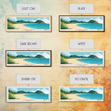 Long Bay, Saint-Martin Panoramic Print, Vacation Gift, Saint-Martin Wall Art, Beach Painting, Beach Decor, Beach Or Lakehouse Art