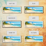 Love Beach, Bahamas Panoramic Print, Vacation Gift, Bahamas Wall Art, Beach Painting, Beach Decor, Large Wall Art, Wood Frame Art