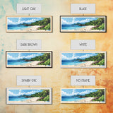 Petite Anse, Seychelles Panoramic Print, Vacation Gift, Seychelles Wall Art, Beach Painting, Beach Decor, Large Wall Art, Wood Frame Art